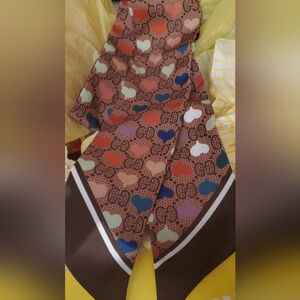 Designer Multicolor Heart Pattern Scarf